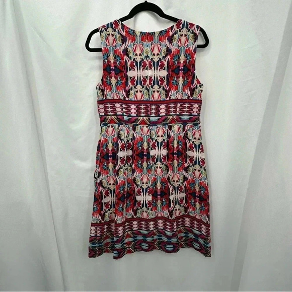 Rabbit Rabbit Rabbit Womens Sleeveless Dress 8 Pink White Back Zip Pockets Lined - Picture 3 of 14